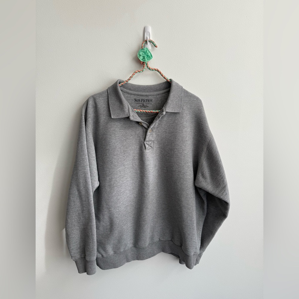 Vintage Non-Fiction collared sweatshirt - medium